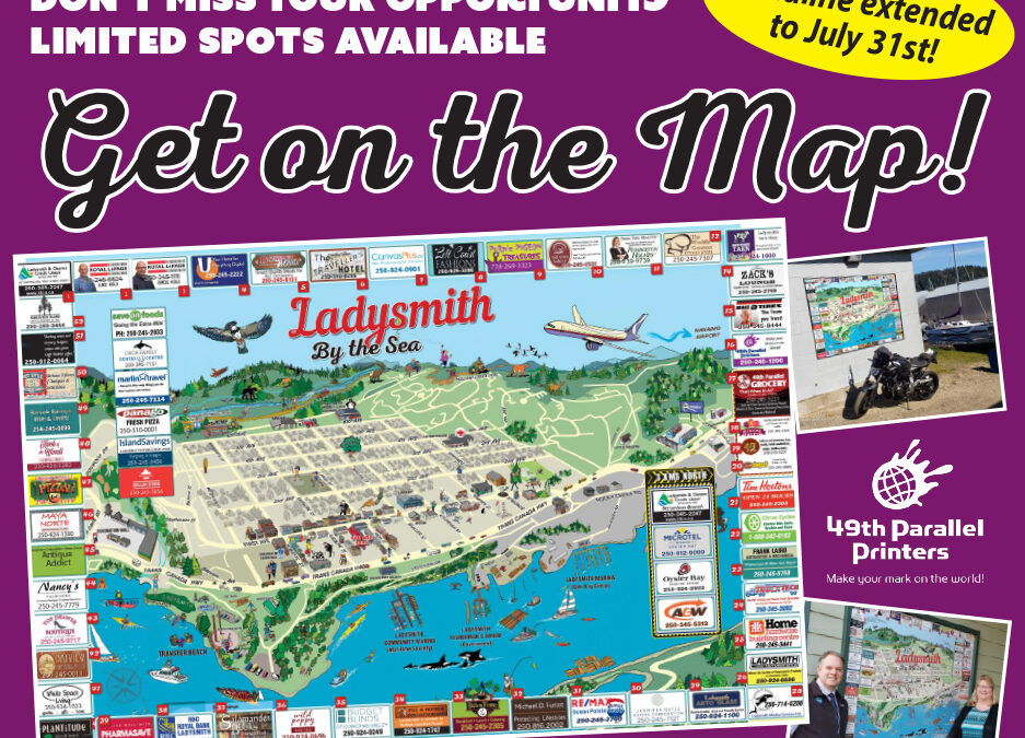 Ladysmith Map – July 31 Booking Deadline